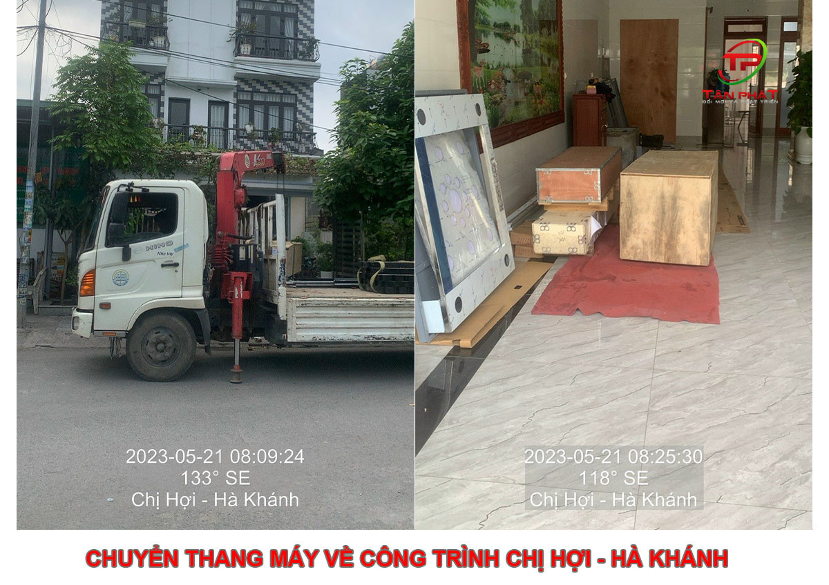 Chuyển Thang Máy Về Lắp Đặt Công Trình Chị Hơi - Hà Khánh