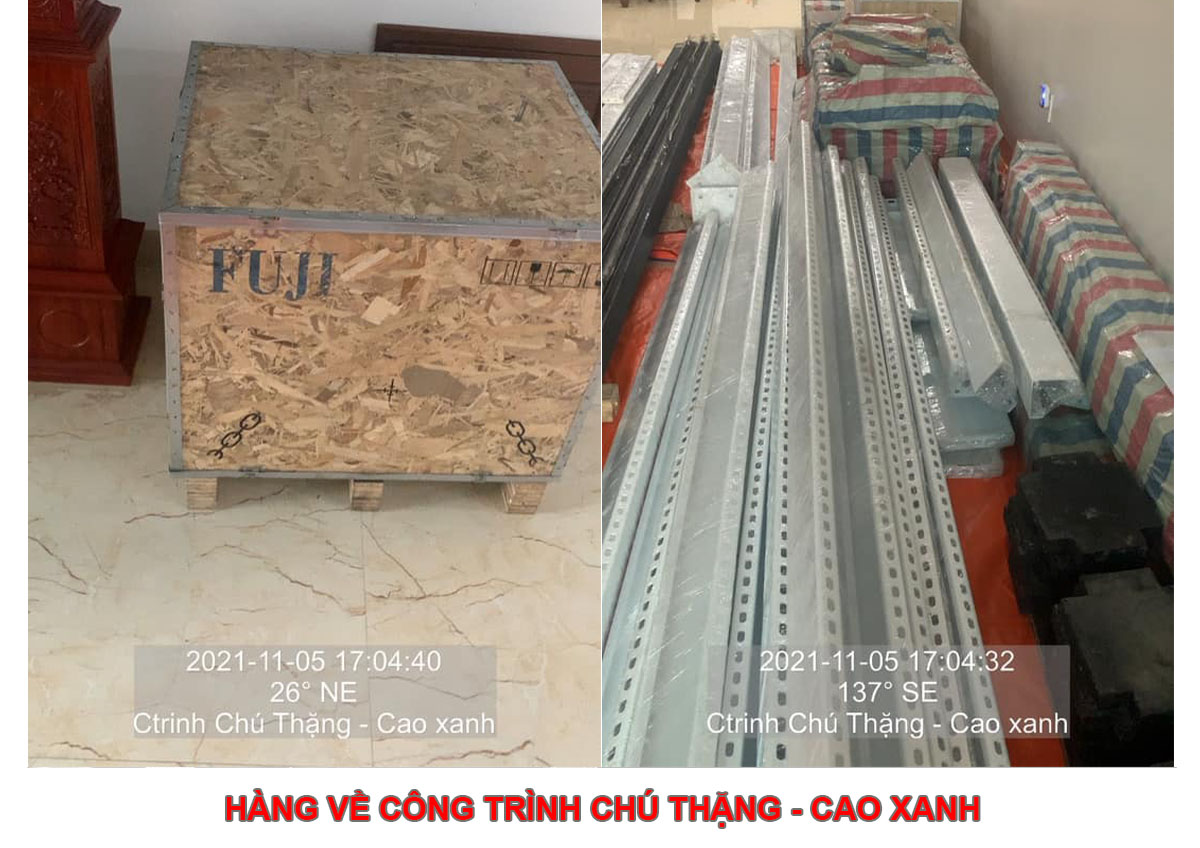 Hàng về công trình chú Thặng - Cao Xanh