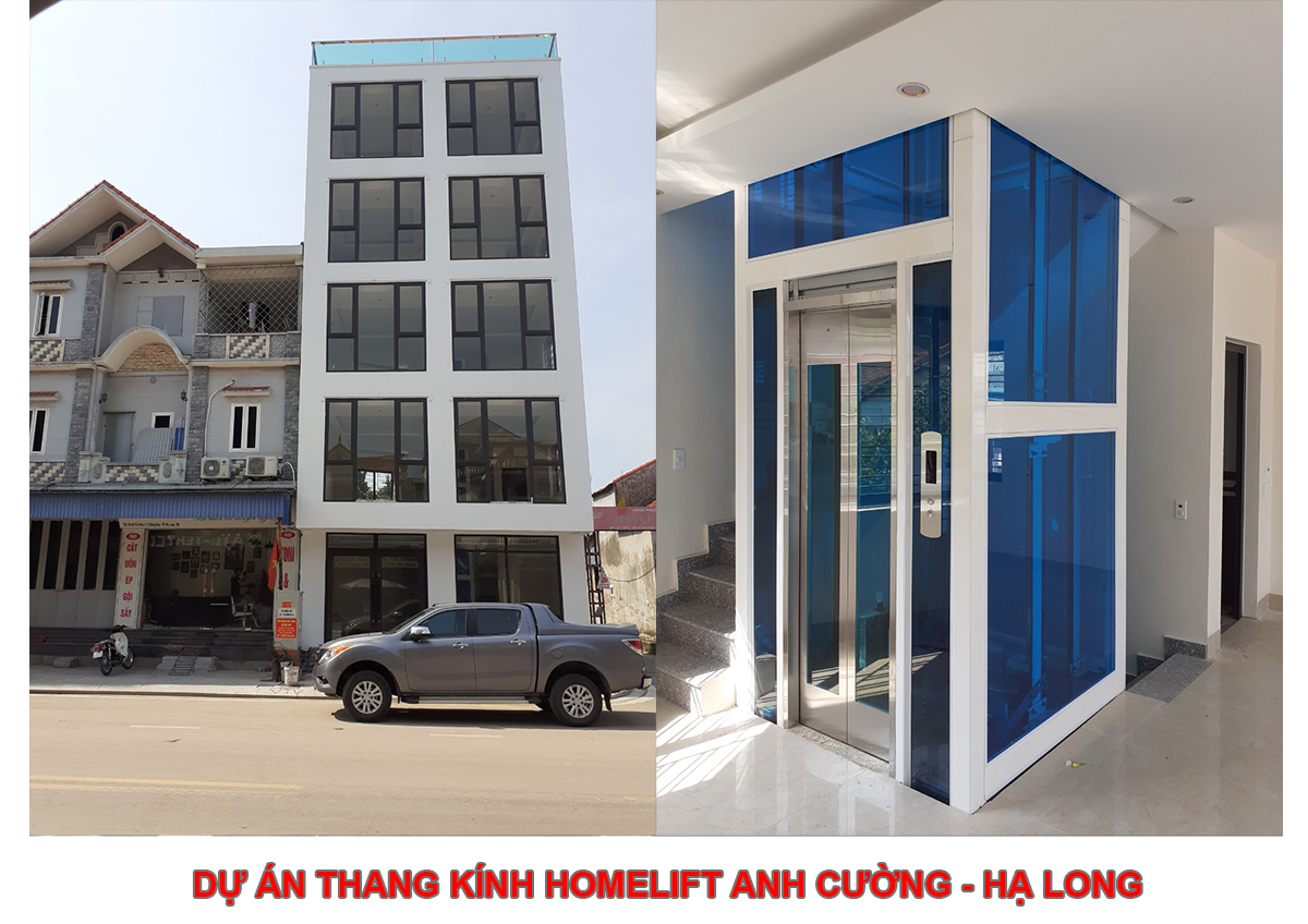 Thang Kính Homelift Dự án Nhà anh Cường Hạ Long